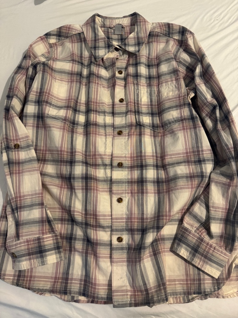 Carhartt Plaid Shirt in Cream, Purple & Blue